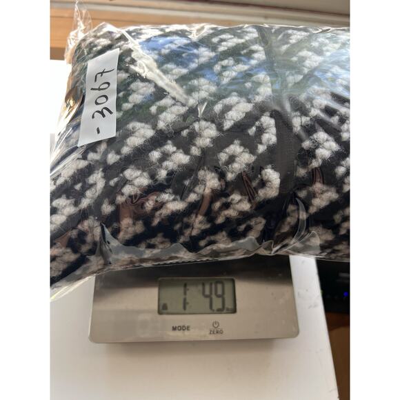 Talbots Womens Black White Wool Blend Snap Button Jacket geometric Petite Sz M - Picture 13 of 13